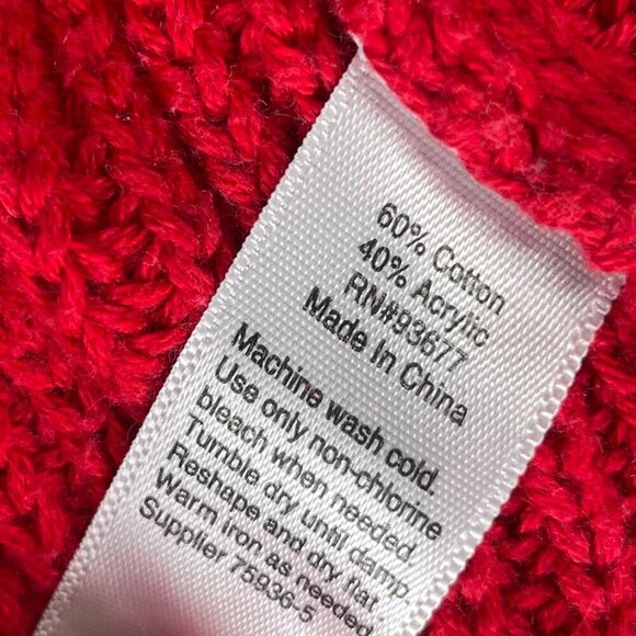 a.n.a. Women's Classic Knit Cut Out Sleeves Office Preppy Sweater Size XL Red - Picture 6 of 10